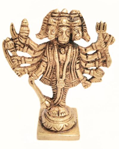 Brass Panchmukhi Hanumanji Statue