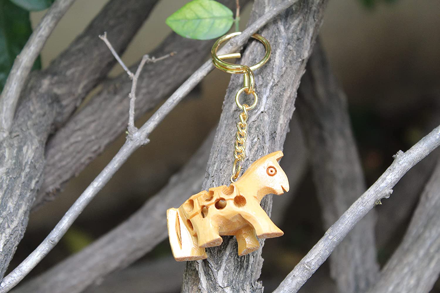 Jet New Handcraft Wooden Horse Keychain, Key Ring keychain access keychain  rings Friendship Divination Thanks Giving - jet-csv