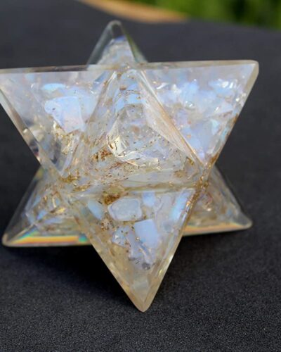 Opalite Large 4 Inch Orgone Merkaba Gemstones Copper Metal Mix Rare Healing Positive Energy