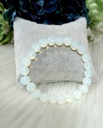 Jet Opalite Bracelet | 8mm Beads | Improve Communication | Control Moodswing