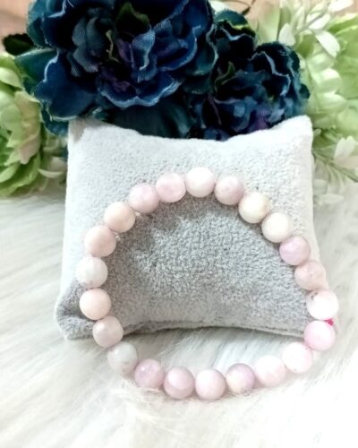 Jet Kunzite bracelet | 8mm Beads | Chakra Balancing | Calm & Relaxation
