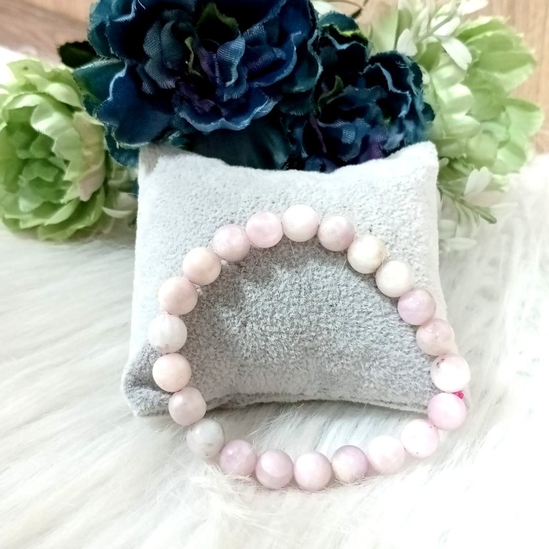 Jet Kunzite bracelet | 8mm Beads | Chakra Balancing | Calm & Relaxation