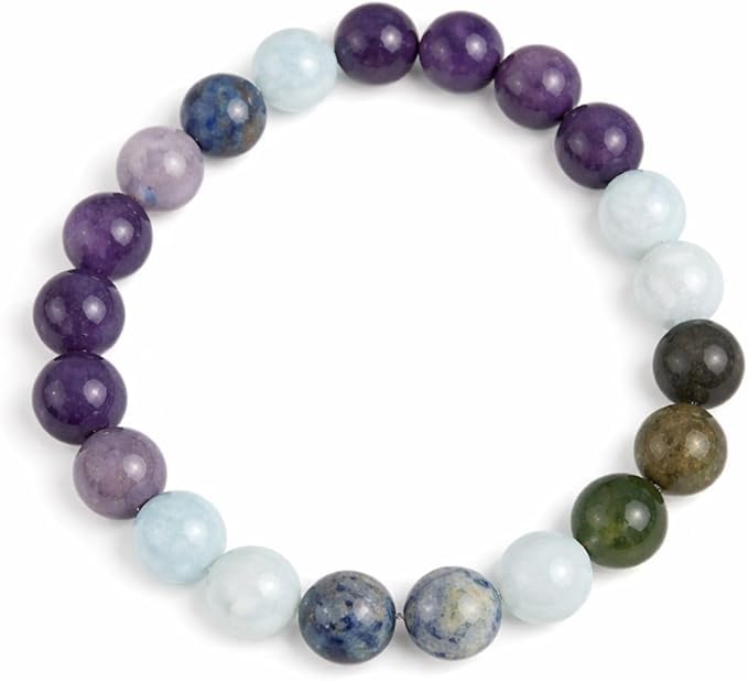 Jet Pisces Zodiac Bracelet | 8mm Beads | Peace | Grounding & protection