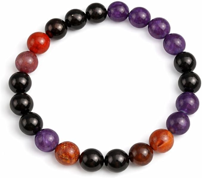 Jet Aquarius Zodiac Bracelet | 8mm Beads | Creativity Boost |