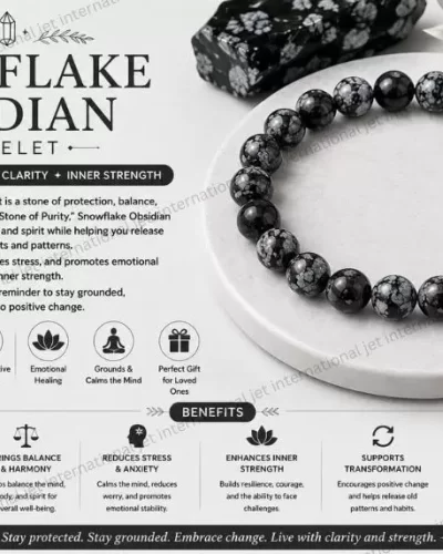 Snowflake Obsidian Bracelet