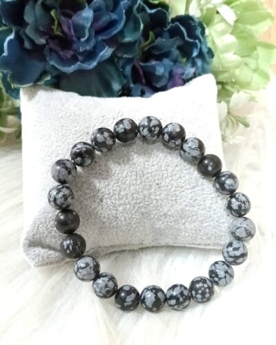 Snowflake Obsidian Bracelet