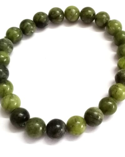 Jet Chrysoprase Bracelet | 8mm Beads | Heart Healing | Emotional Calm