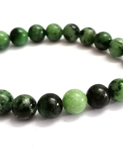 Jet Chrysocolla Bracelet | 8mm Beads | Calm Communication | Heart Balance