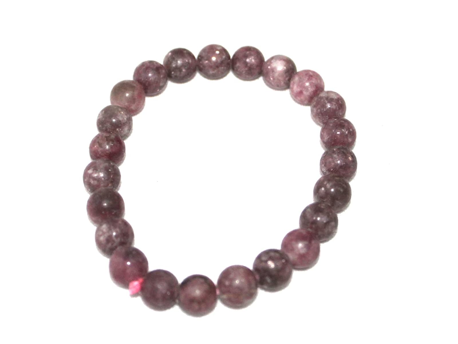 Jet Lepidolite Bracelet | 8mm Beads| Mood Stabilizing | Recovery