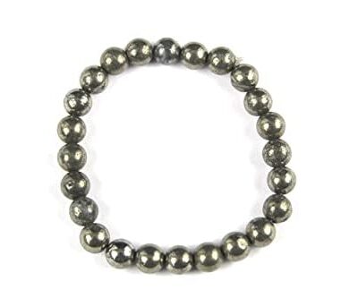 Jet Pyrite Bracelet | 8mm Beads | Money Magnet | Confidence