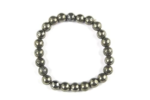 Jet Pyrite Bracelet | 8mm Beads | Money Magnet | Confidence
