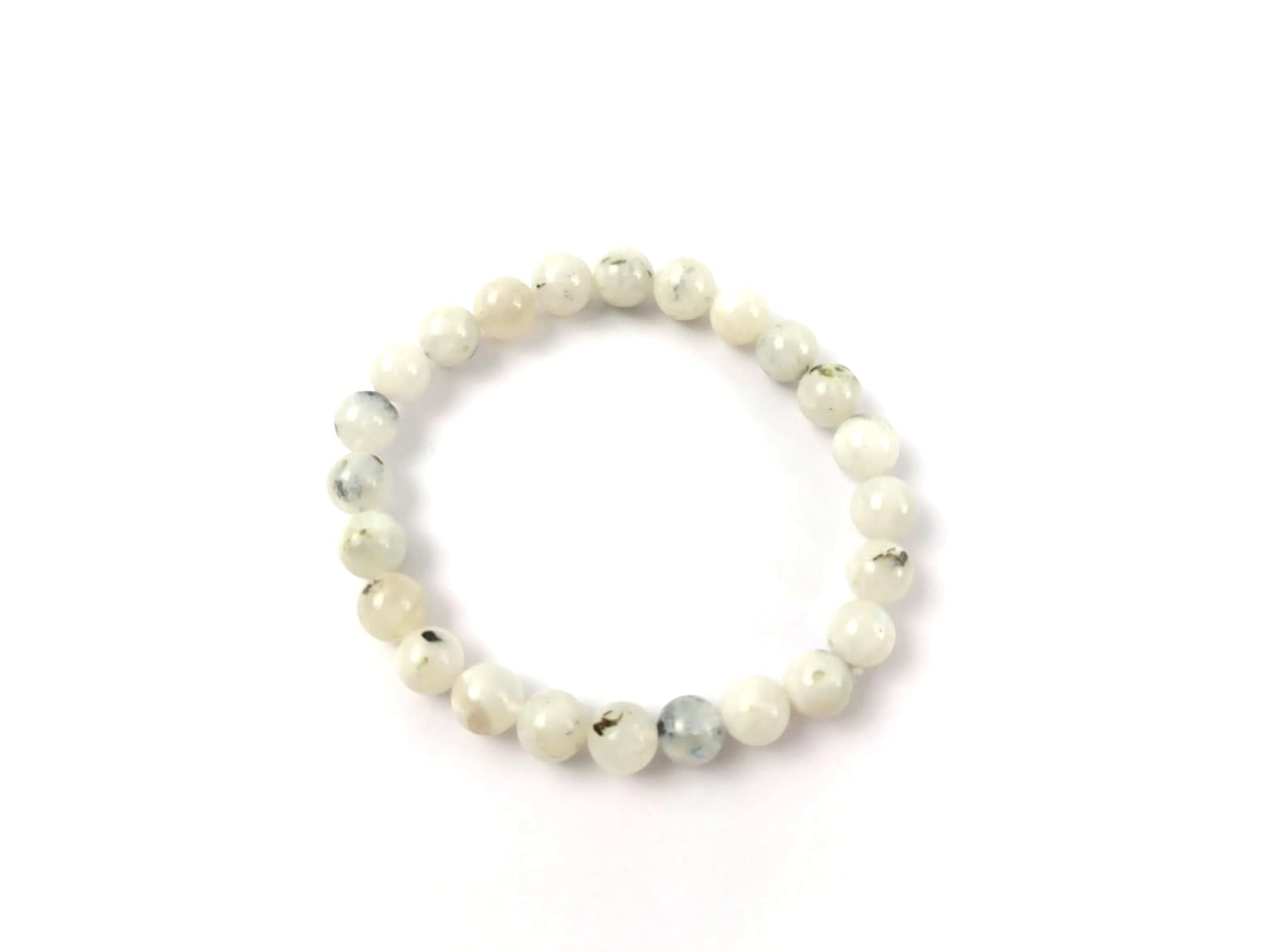 Jet Moonstone Bracelet | 8mm Beads | Peace | Stress Relief | Moon Balancing