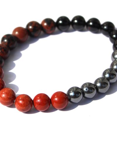 Jet Root Chakra Bracelet | 8mm Beads | Grounding Energy | Stability