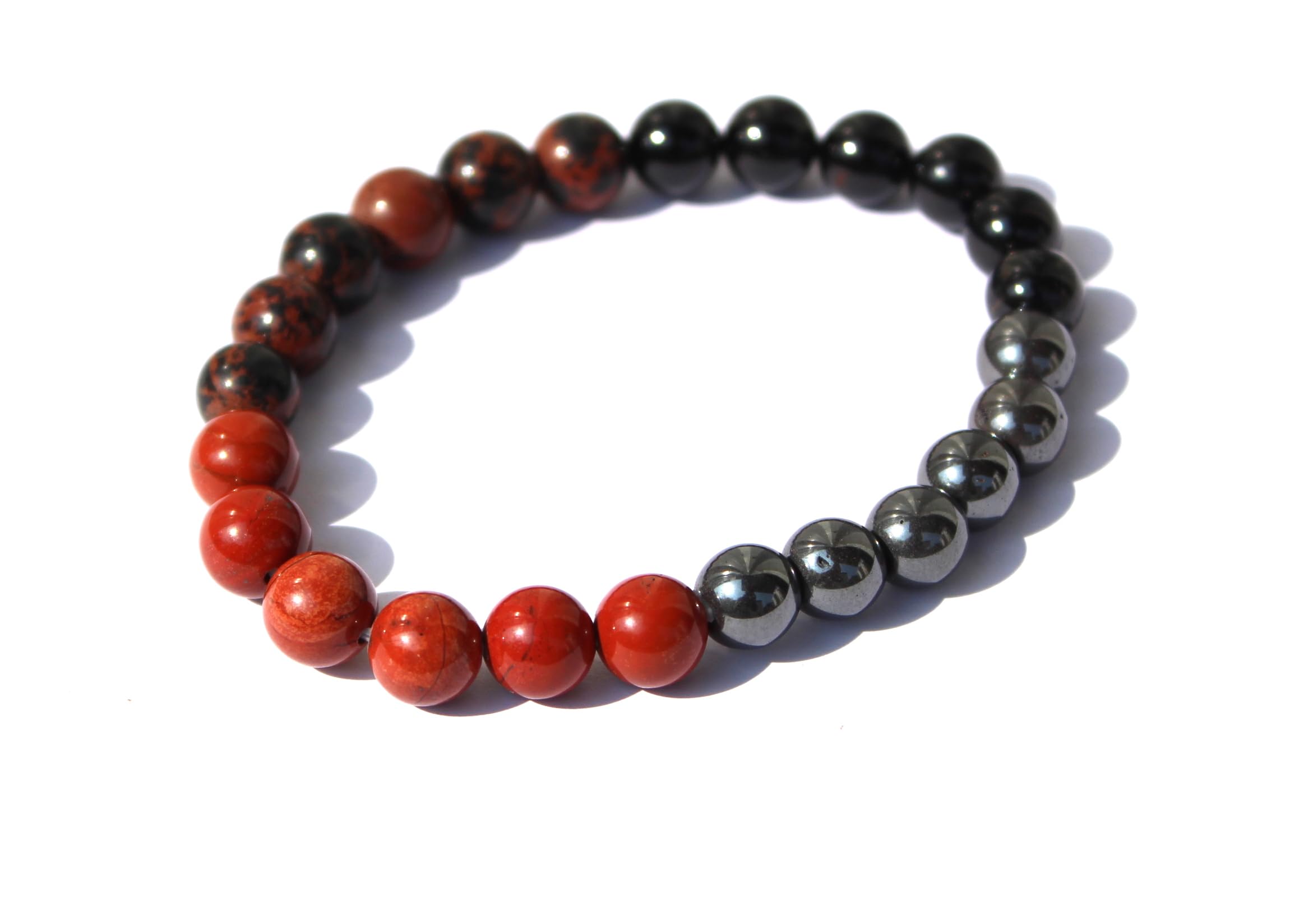 Jet Root Chakra Bracelet | 8mm Beads | Grounding Energy | Stability