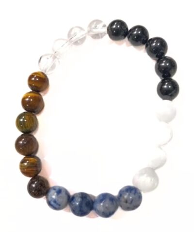 Jet Focus & Concentration Bracelet | 8mm Beads | Mind Discipline | Memory Support