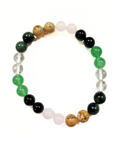 Jet Beauty And Antiaging Bracelet | 8mm Beads | Glow Energy | Positive Vibes