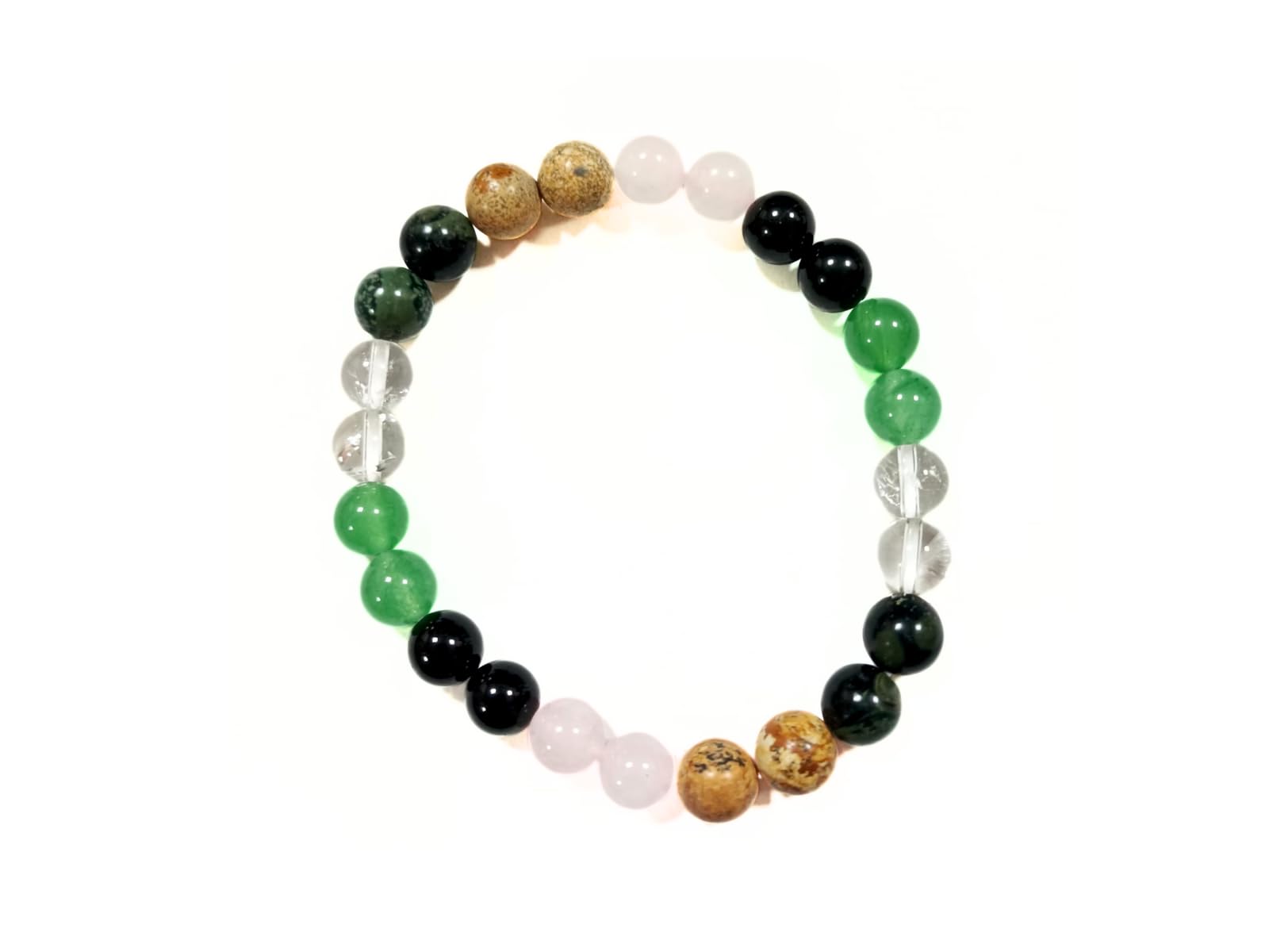 Jet Beauty And Antiaging Bracelet | 8mm Beads | Glow Energy | Positive Vibes