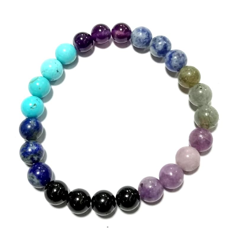 Jet Intuition & Sixth Sense Bracelet | 8mm Beads | Inner Awareness | Spiritual Connection