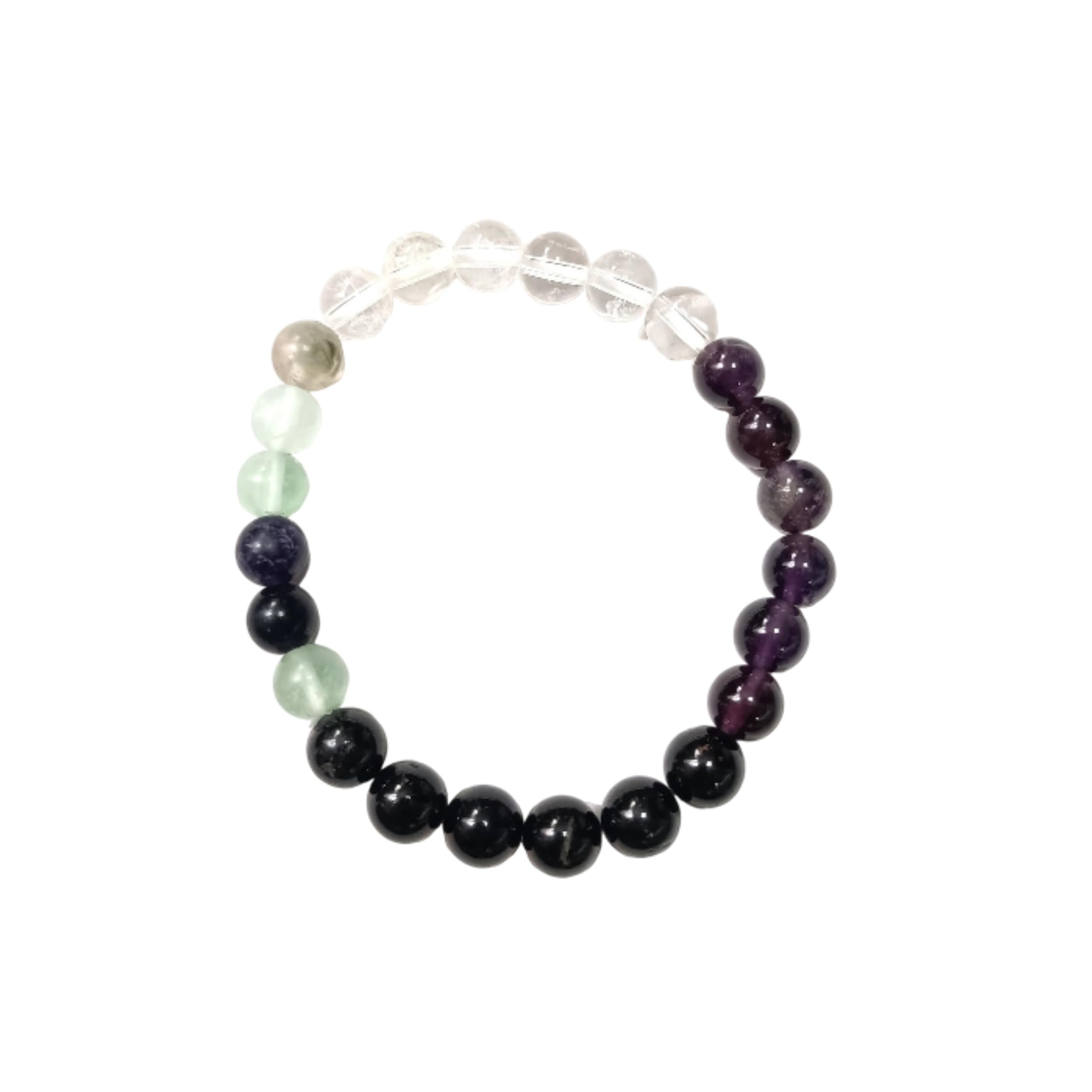 Jet Hair Loss Bracelet | 8mm Beads | Stress Reduction | Prevents hair fall