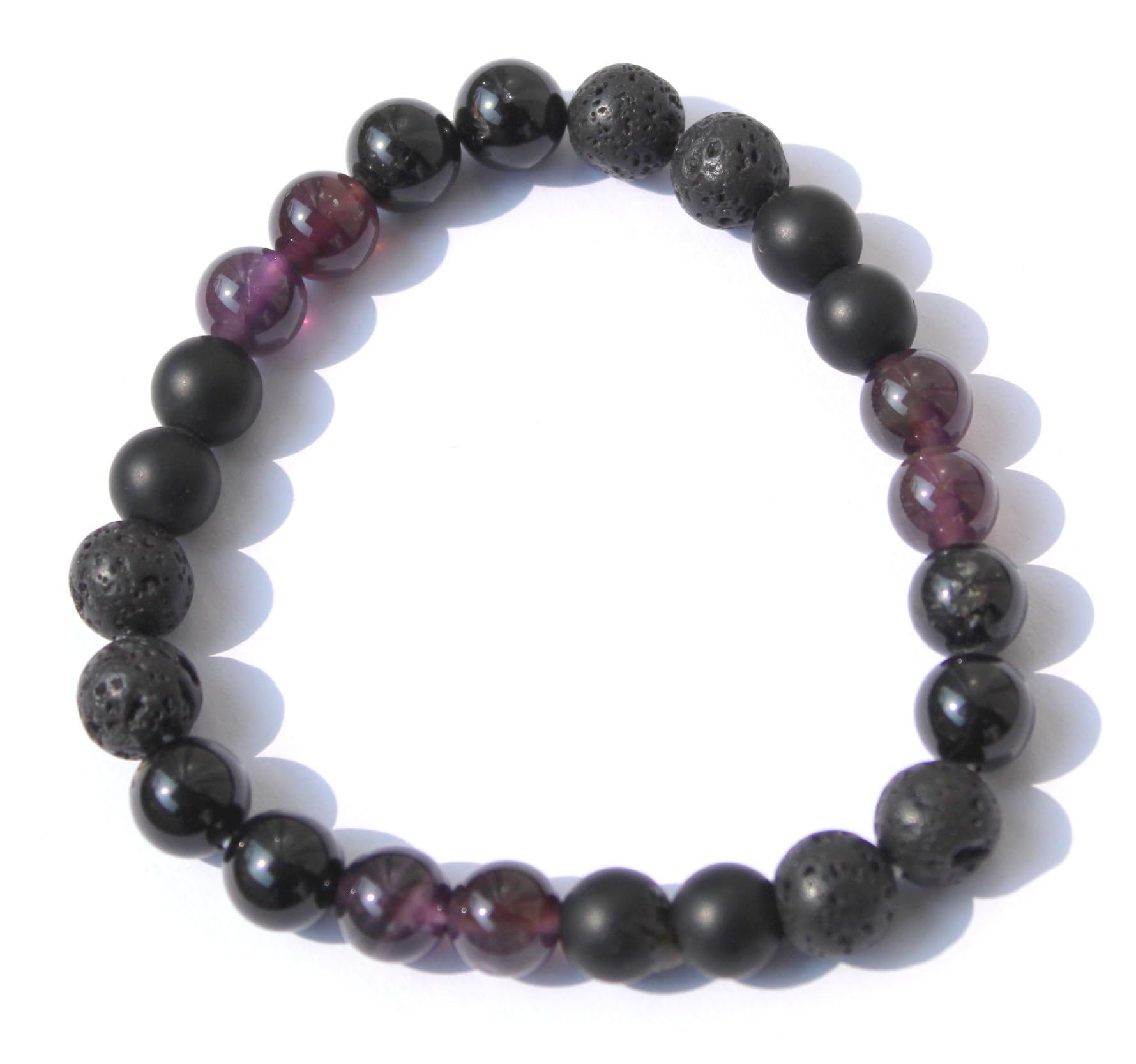 Jet Ruling Number 8 bracelet | 8mm Beads | Decision Making | Great abundance