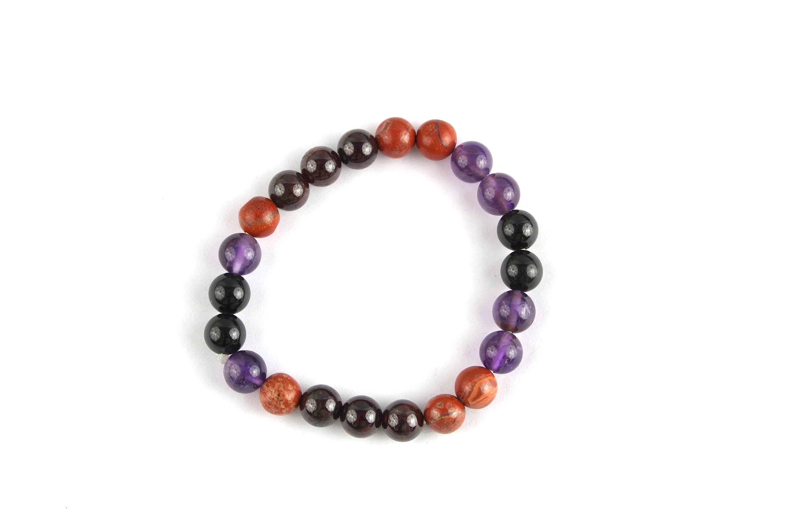Jet Aquarius Zodiac Bracelet | 8mm Beads | Creativity Boost |