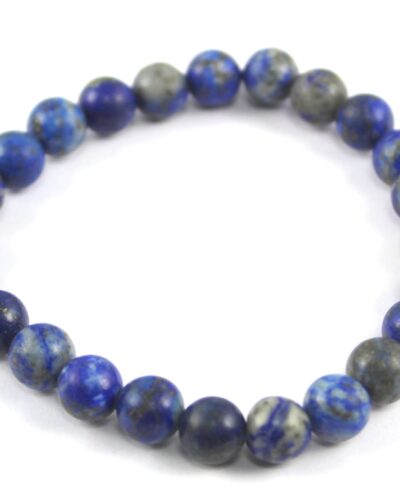 Jet Lapis Bracelet | 8mm Beads | Stress Relief| Protection