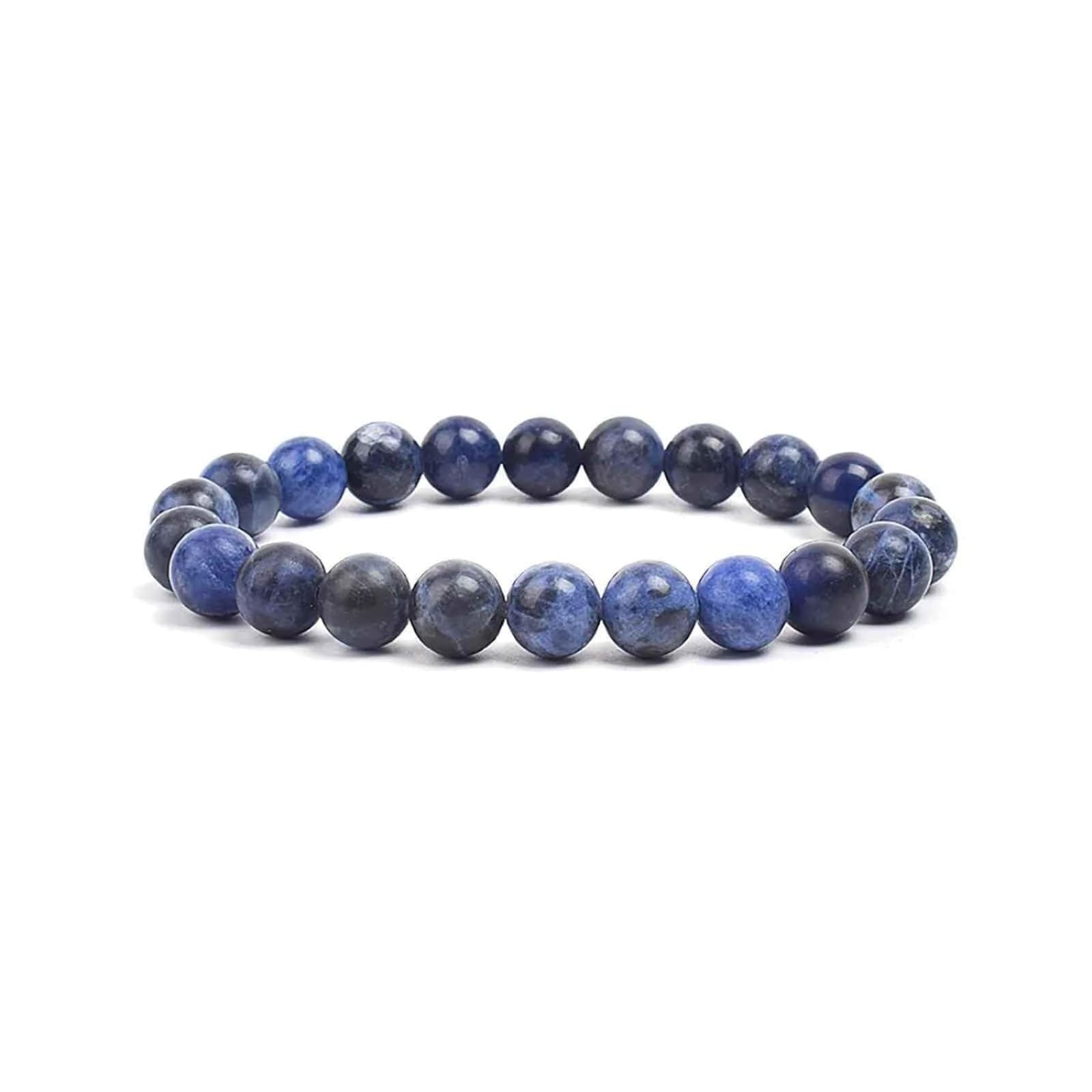 Jet Sodalite Bracelet | 8mm Beads | Throat chakra balancing | Awaking awareness