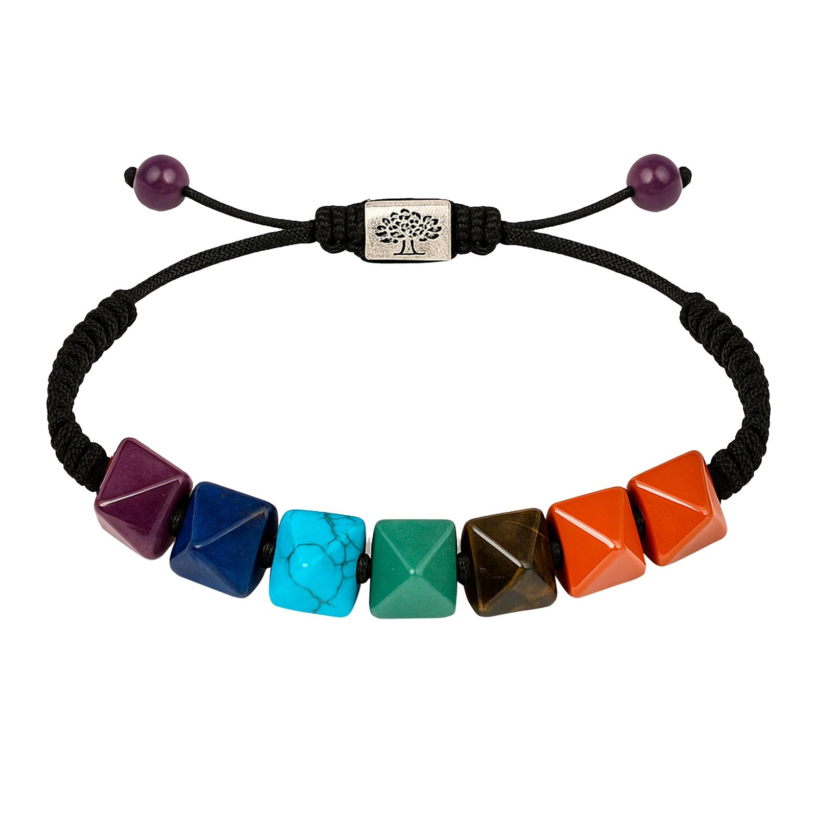Jet Chakra Pyramid Bracelet