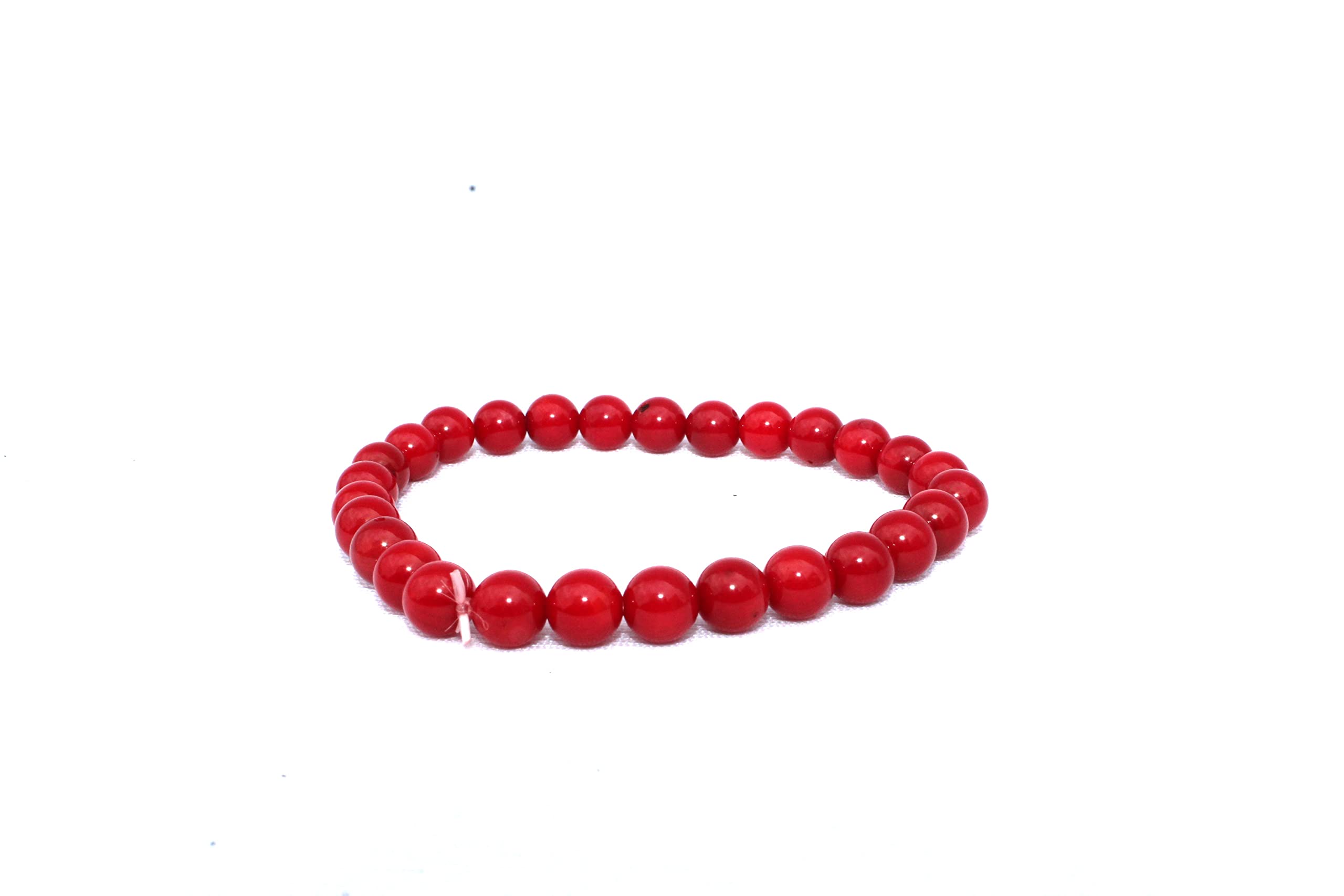 Jet Coral Stretch Bracelet | 8mm beads | Chakra Balancing | Boosting Vitality