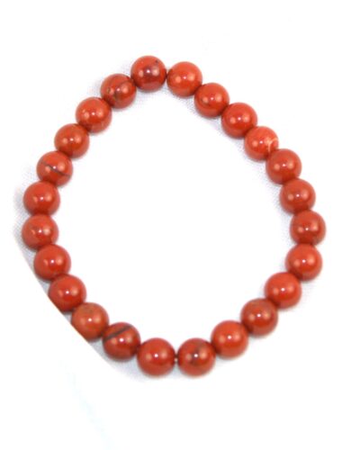 Jet Red Jasper Bracelet | 8mm Beads | Chakra Balancing | Healing