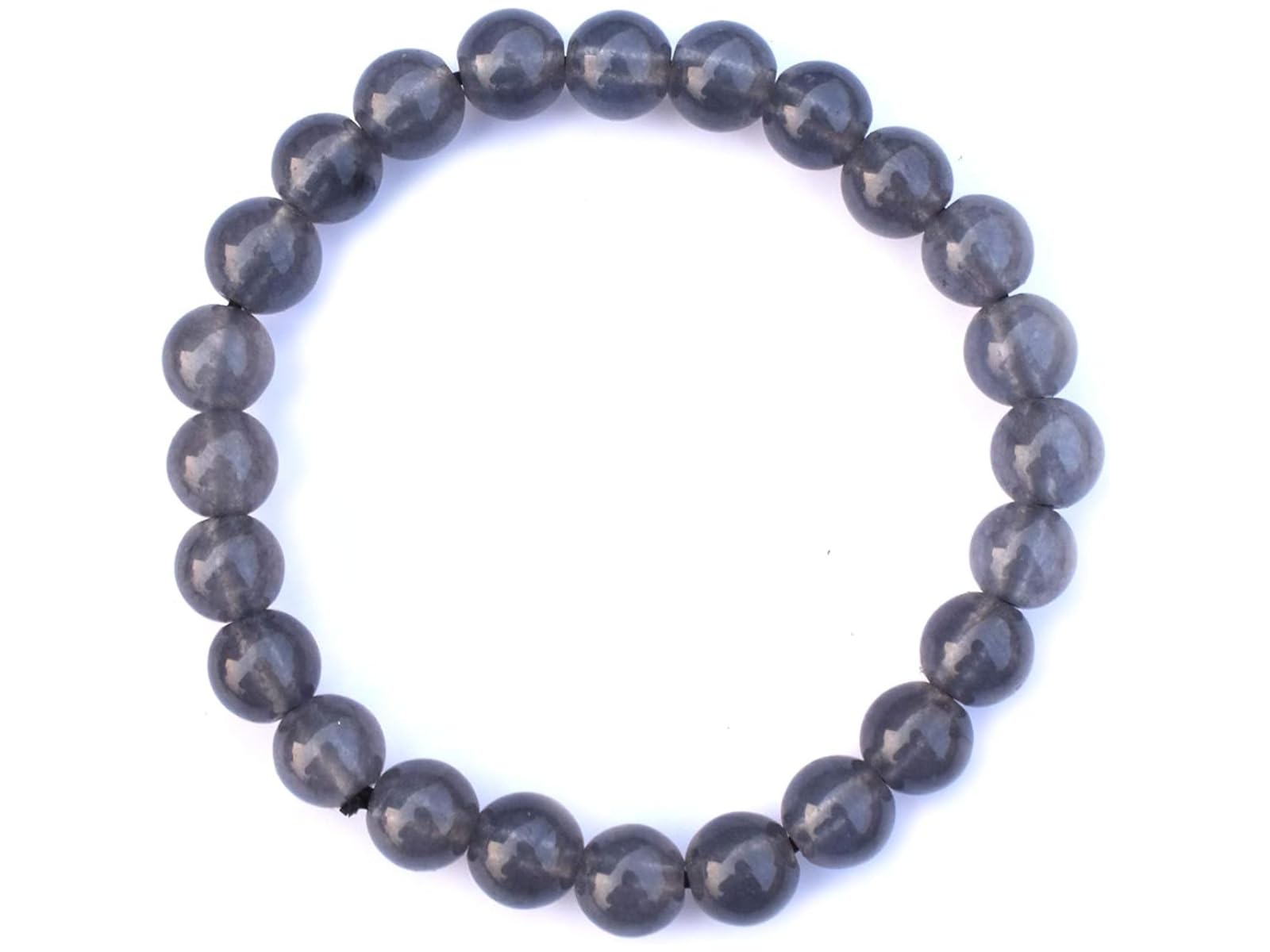 Jet lolite Bracelet | 8mm Beads | Spiritual Growth | Intuition Boost