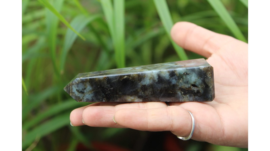 Labradorite Gemstone Tower | 3.5-4 inch | Transformation Energy & Aura Protection | Natural | Home Decor