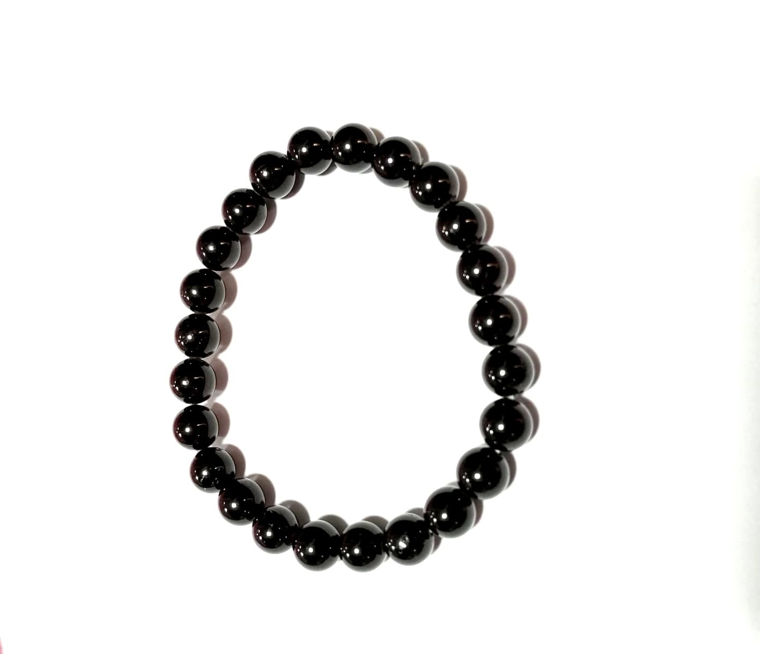Jet Tourmaline Bracelet | 8mm Beads | Energy Protection | Negative energy removal