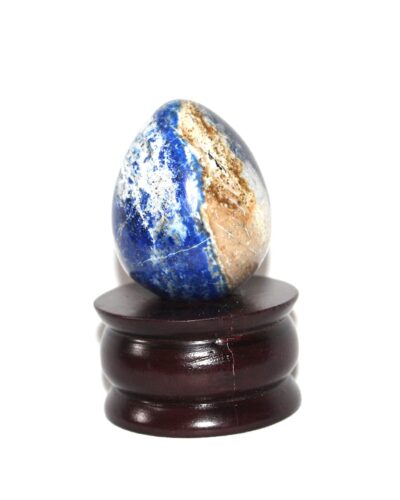 Lapis Lazuli Gemstone Egg | 2-inch | Support Inner truth & Thoat Chakra | Home-Office Decor