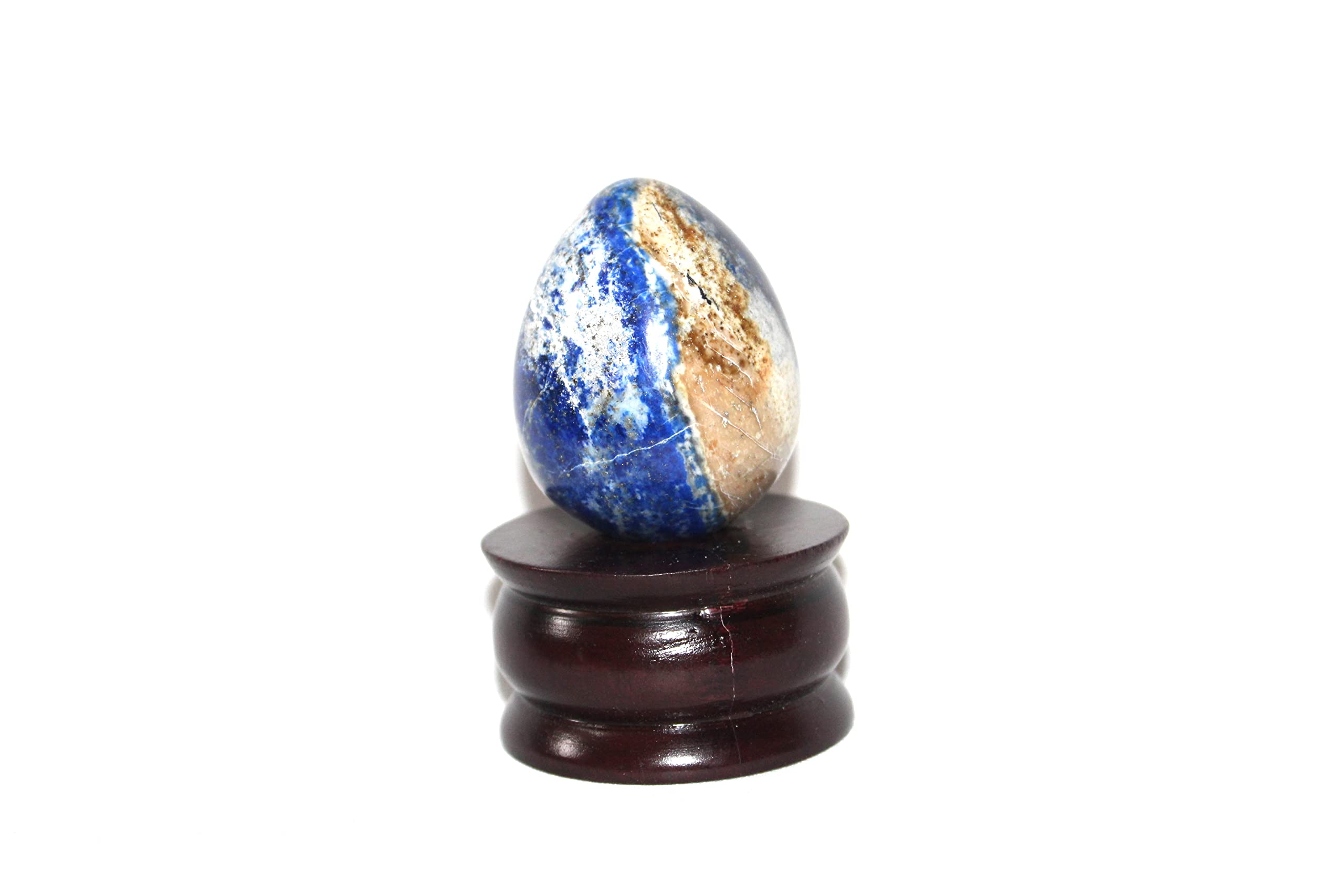 Lapis Lazuli Gemstone Egg | 2-inch | Support Inner truth & Thoat Chakra | Home-Office Decor