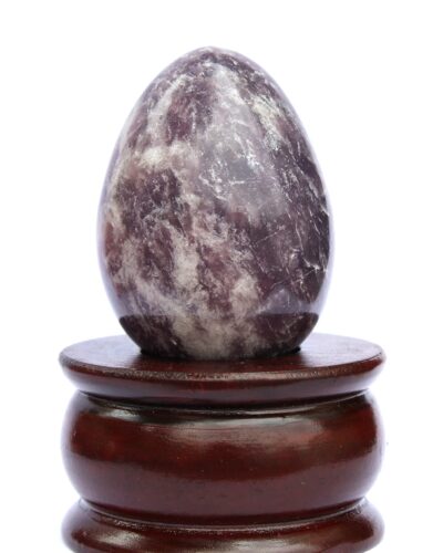 Lepidolite Gemstone Egg | 2-inch | Reduce stress & Anxiety | Home-Office Decor