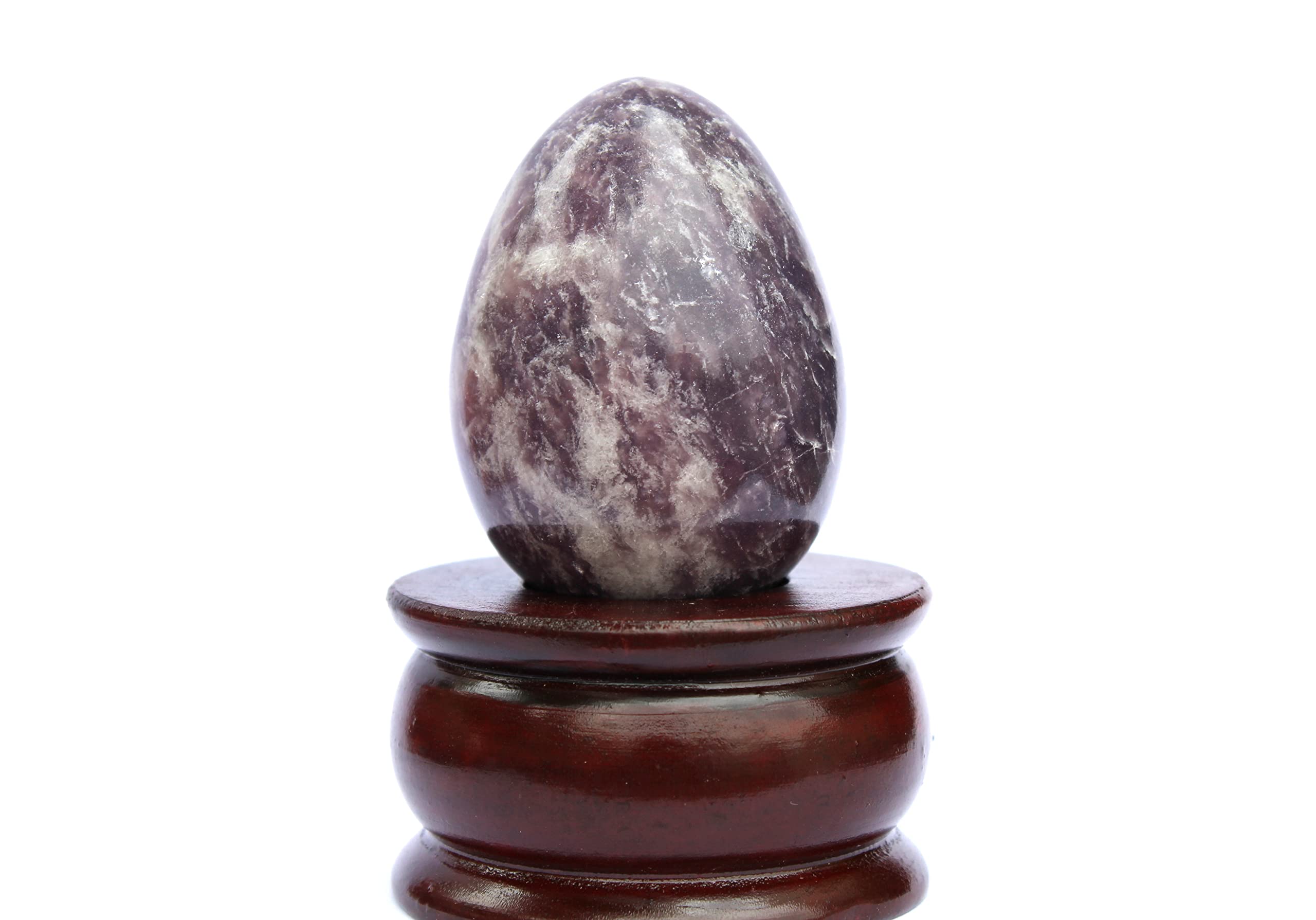 Lepidolite Gemstone Egg | 2-inch | Reduce stress & Anxiety | Home-Office Decor