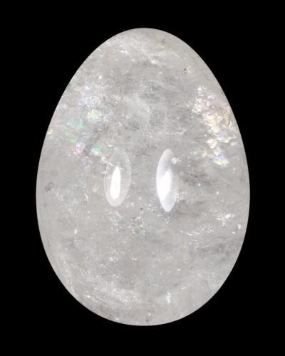 Crystal Quartz Gemstone Egg | 2-inch | Home & Office Decor
