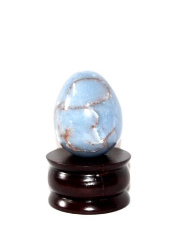Angelite Gemstone Egg | 2-inch | peace & inner Harmony | Home-Office Decor
