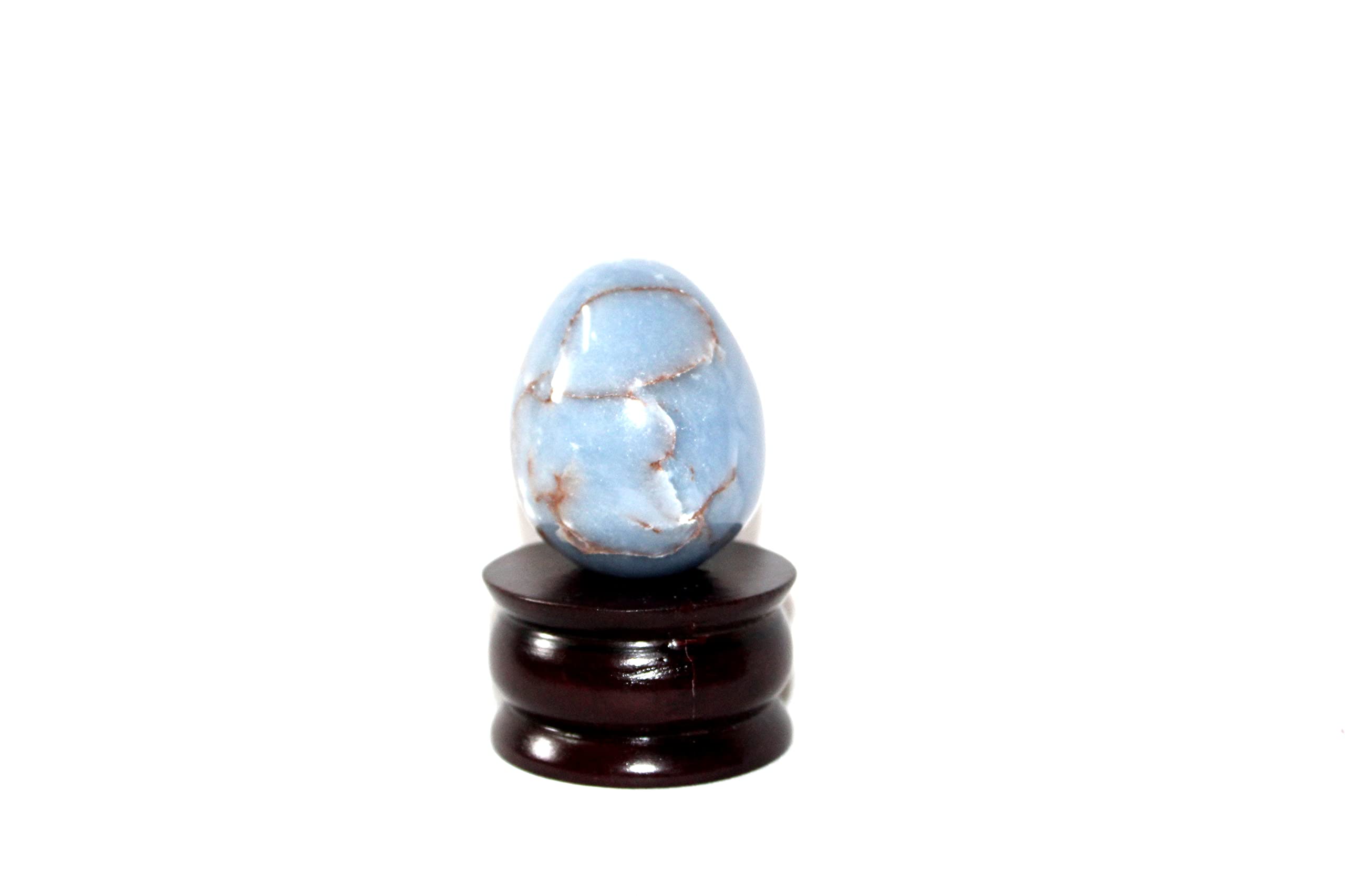 Angelite Gemstone Egg | 2-inch | peace & inner Harmony | Home-Office Decor
