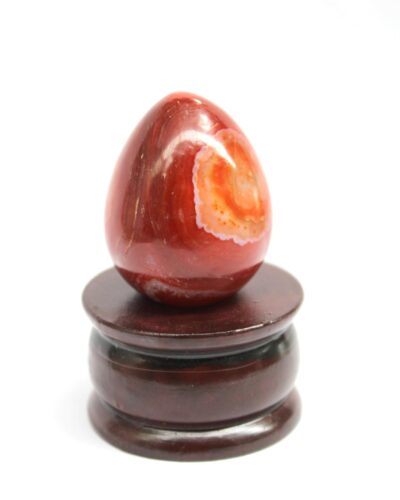 Carnelian Gemstone Egg | 2-inch | Confidence, Grounding & Inner Strength | Home Office Decor