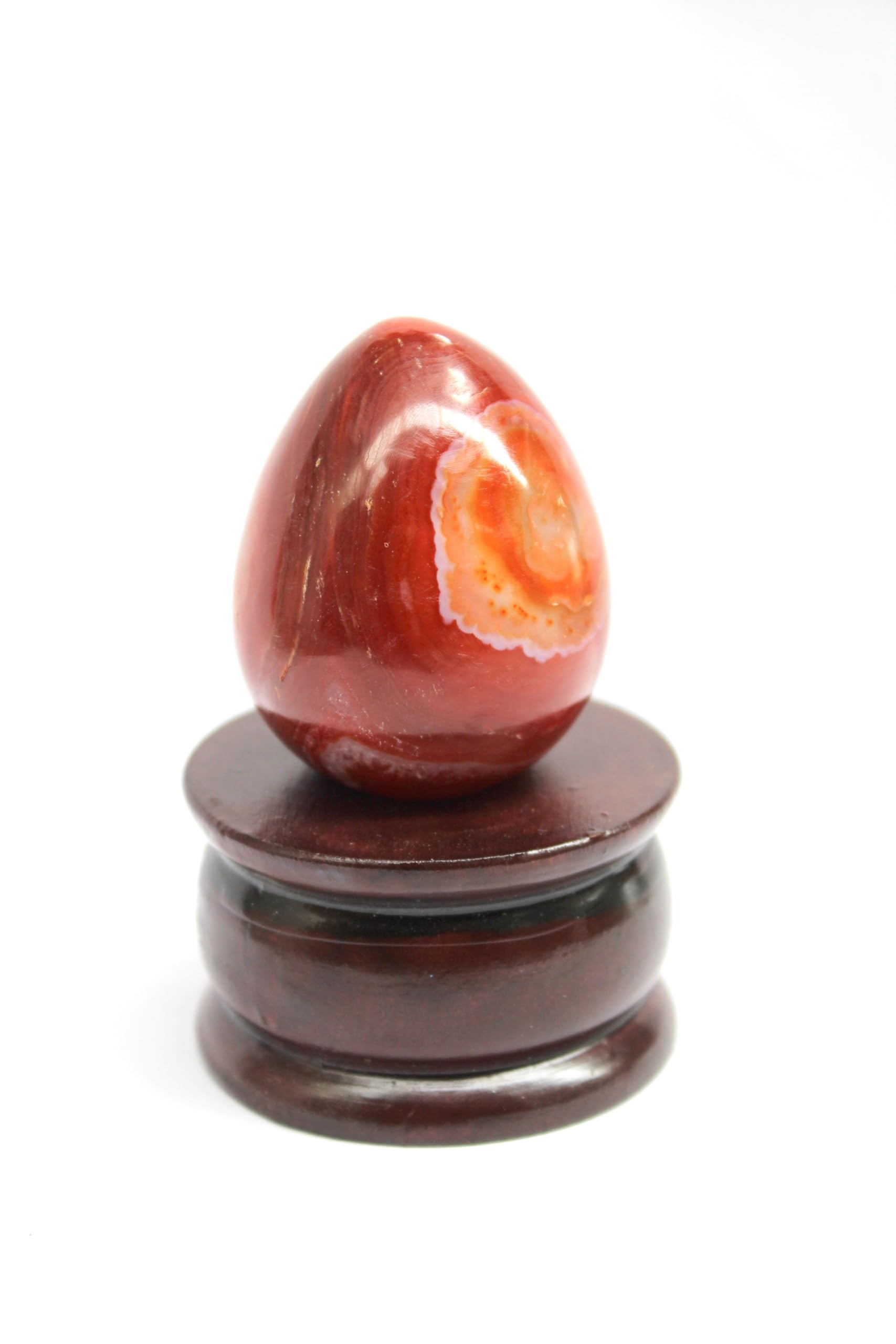 Carnelian Gemstone Egg | 2-inch | Confidence, Grounding & Inner Strength | Home Office Decor