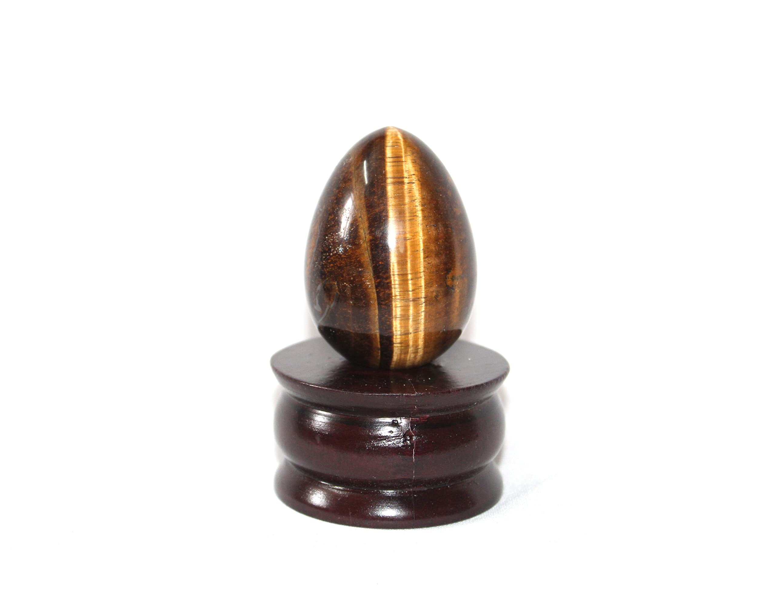 Tiger Eye Gemstone Egg	| 2-inch | Grounding energy and Elegant appearance | Home Office Decor