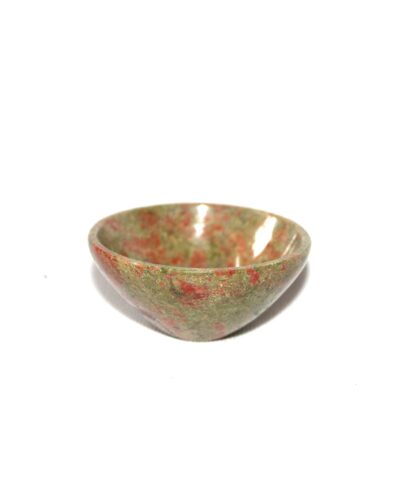 Unakite Gemstone Bowl | 2-inch | Spiritual Healing | Home Decor