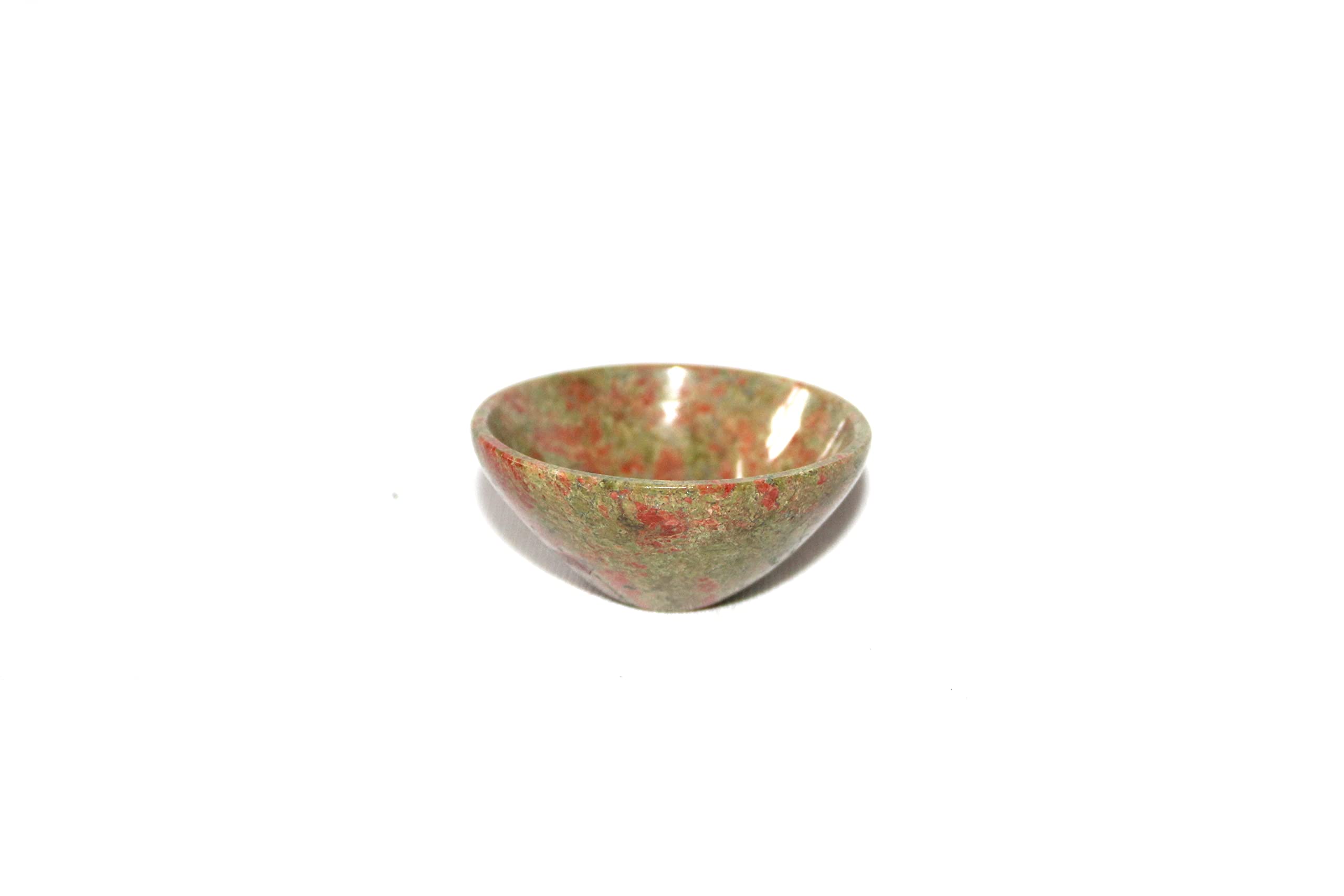 Unakite Gemstone Bowl | 2-inch | Spiritual Healing | Home Decor