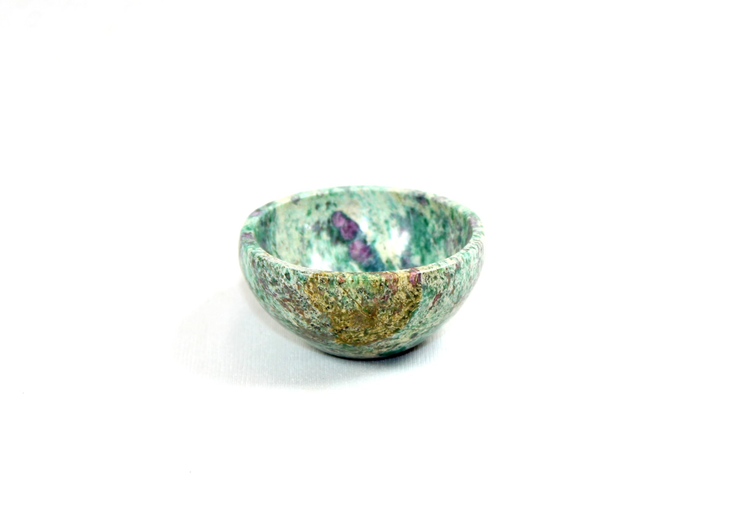 Ruby Fuschite Bowl | 2-inch | Emotional Healing | Home Office Decor