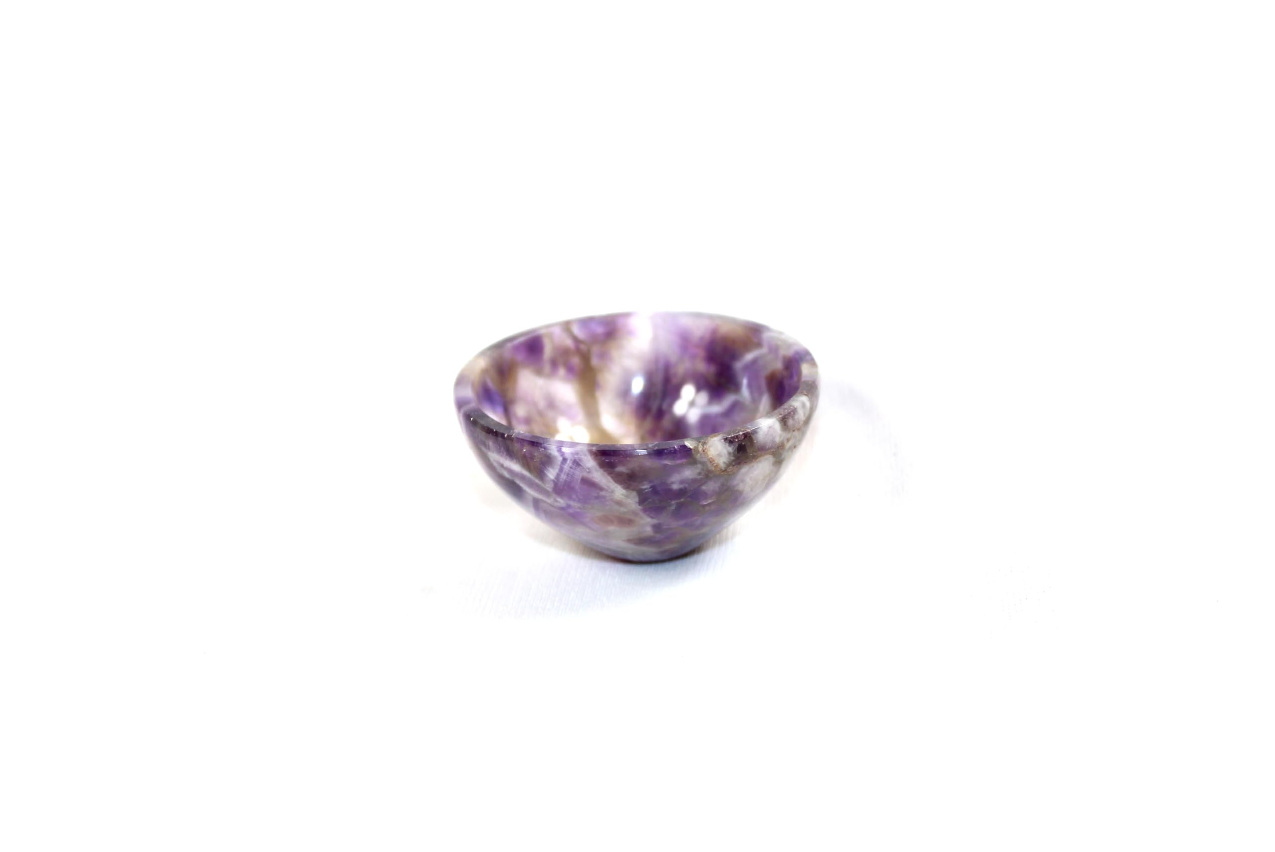 Amethyst Gemstone Bowl | 2-inch | Home Office Decor