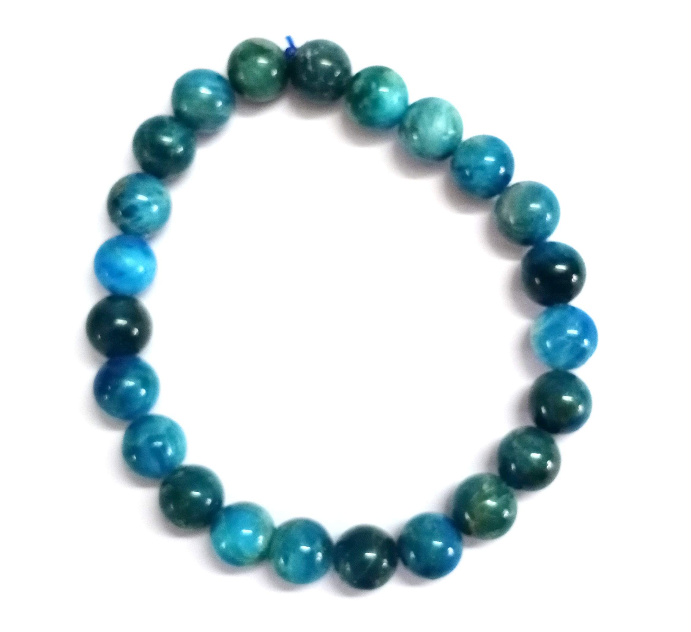 Jet Apatite Bracelet | 8mm Beads | Focus Enhancement | Mental Clarity