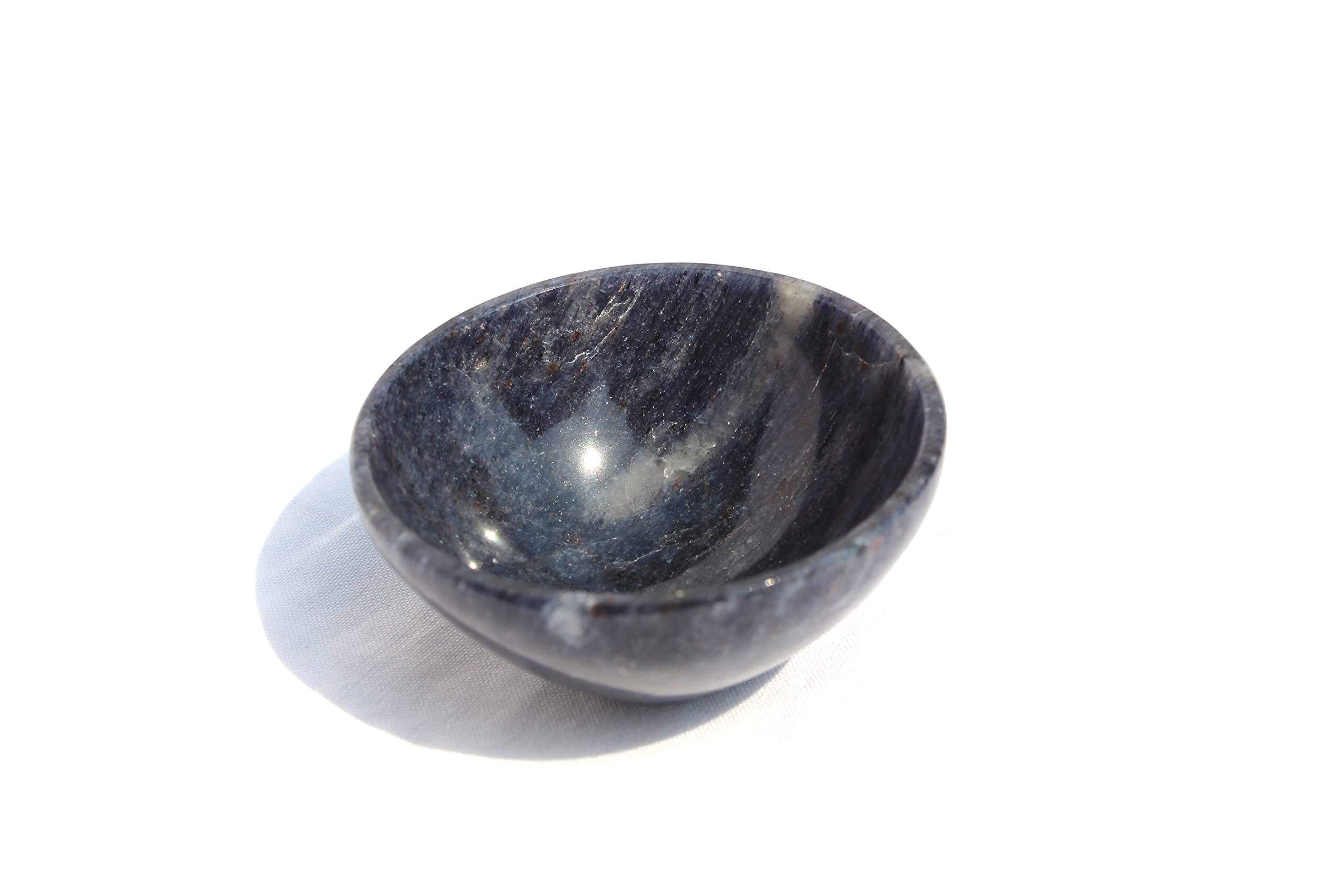 Blue Aventurine Gemstone Bowl | 2-Inch | Communication, Mental clarity | Home Office Decor