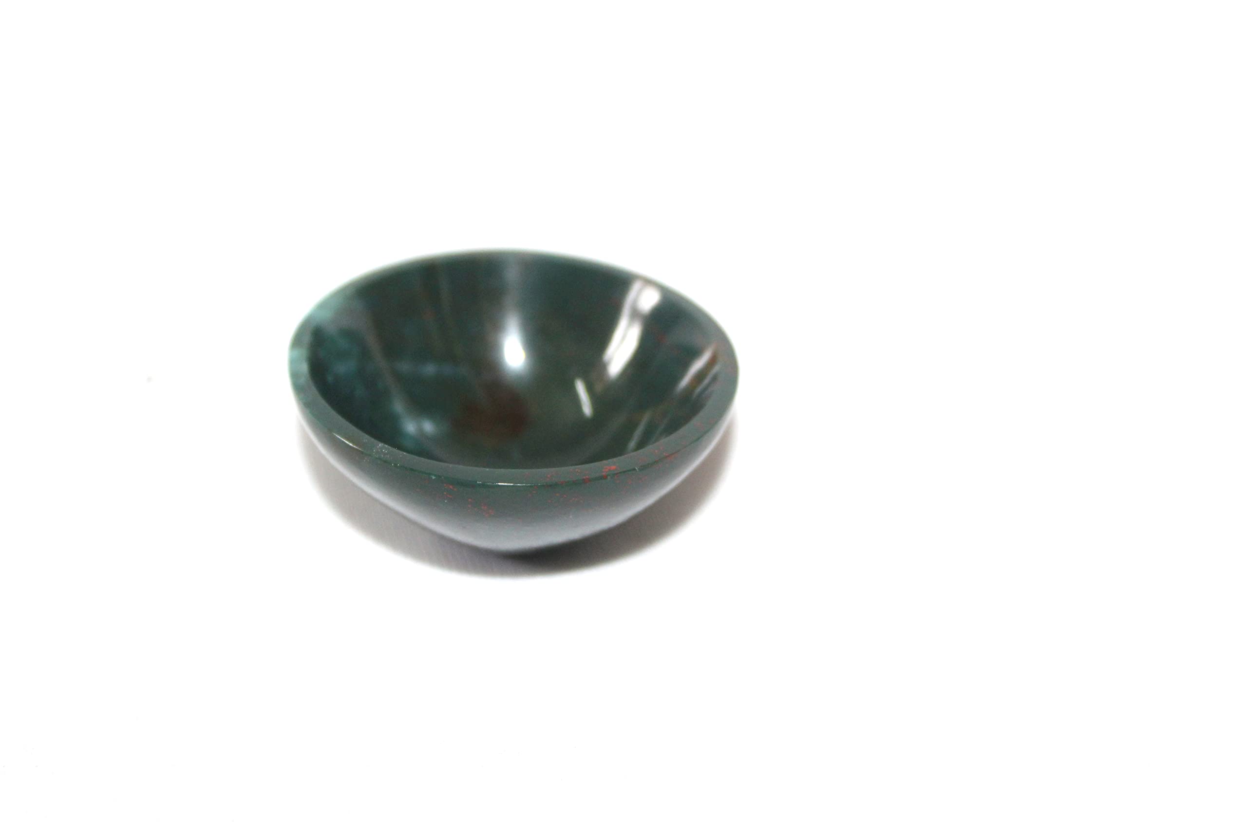 Bloodstone Gemstone Bowl | 2-inch | Strength & Courage | Home Decor
